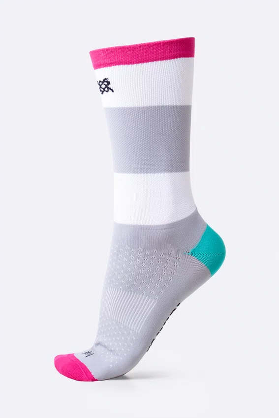 Meia HUPI Quadra Cinza Listras - LT para pés menores 34-38