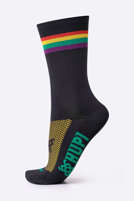 Meia HUPI Rainbow Preto