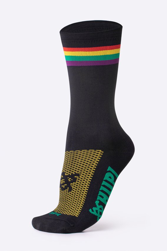 Meia HUPI Rainbow Preto - LT para pés menores 34-38