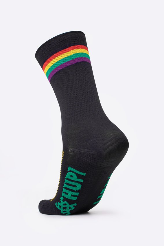 Meia HUPI Rainbow Preto - LT para pés menores 34-38