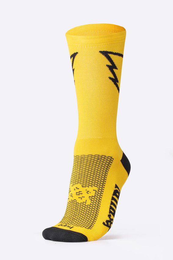 Meia HUPI Raio Amarelo/Preto