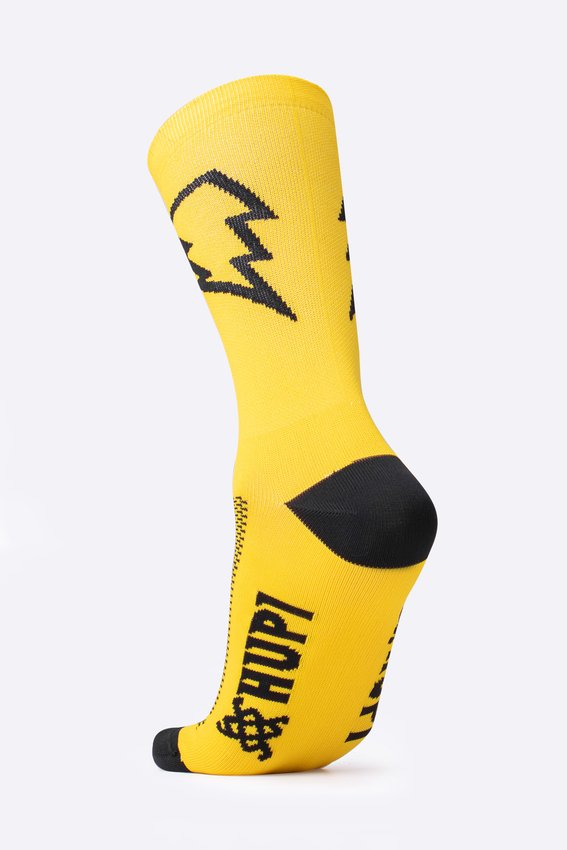 Meia HUPI Raio Amarelo/Preto