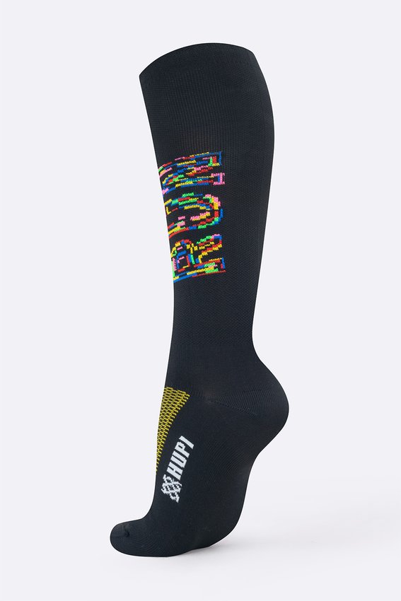 Meia HUPI Run Colors Preta Longa