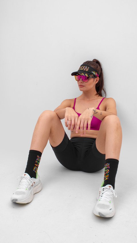 Meia HUPI Run Colors Preto