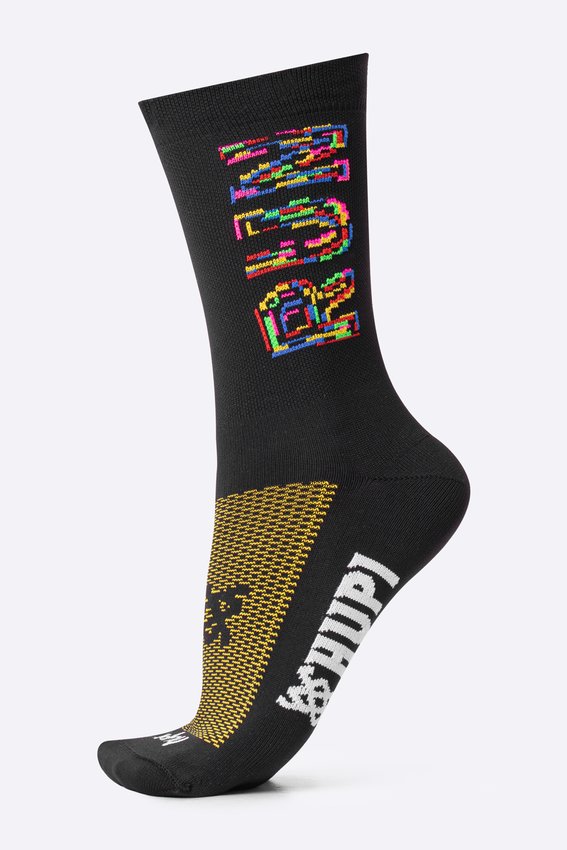 Meia HUPI Run Colors Preto Plus (42 a 46)