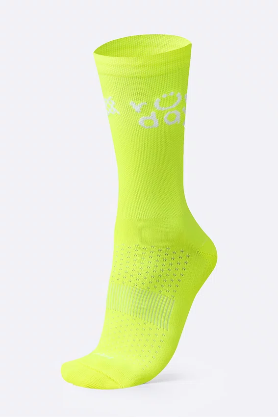 Meia HUPI Run Day Amarelo Neon