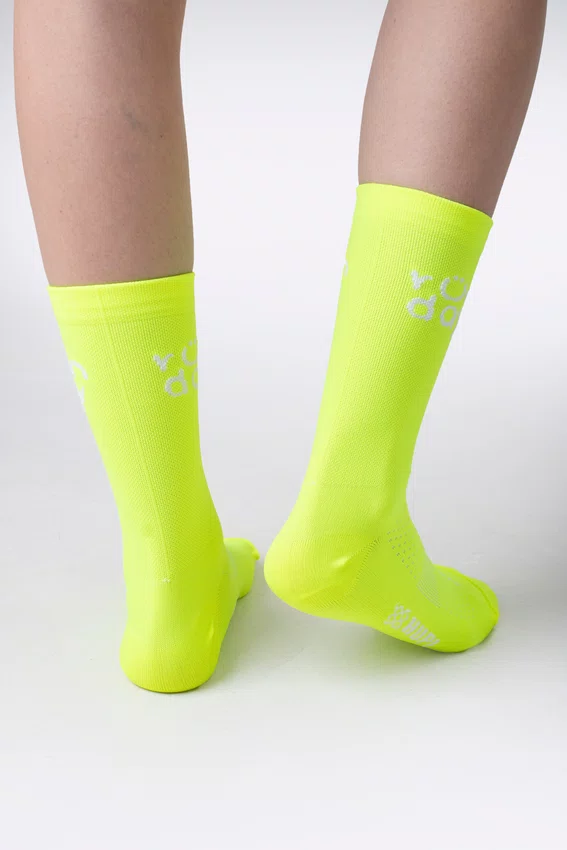 Meia HUPI Run Day Amarelo Neon