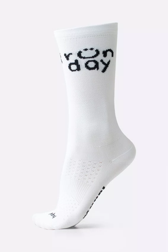 Meia HUPI Run Day Branco - LT para pés menores 34-38