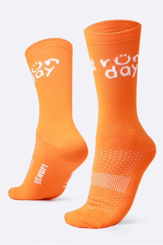 Meia HUPI Run Day Laranja