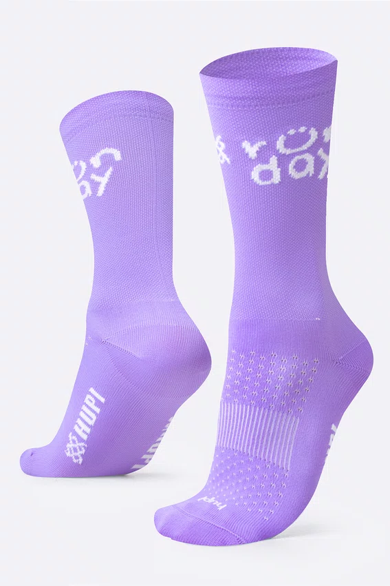 Meia HUPI Run Day Lilás - LT para pés menores 34-38