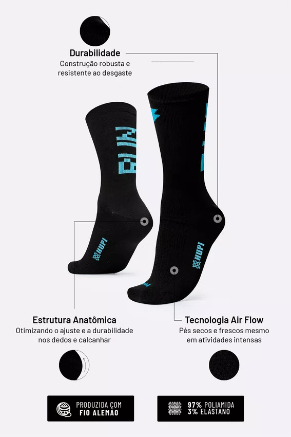 Meia HUPI Run Fast
