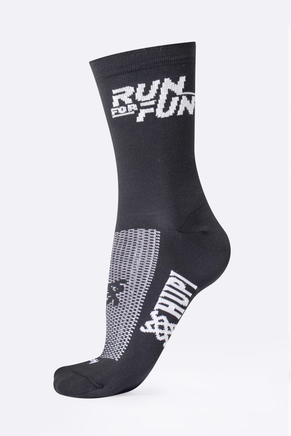 Meia HUPI Run For Fun Preto