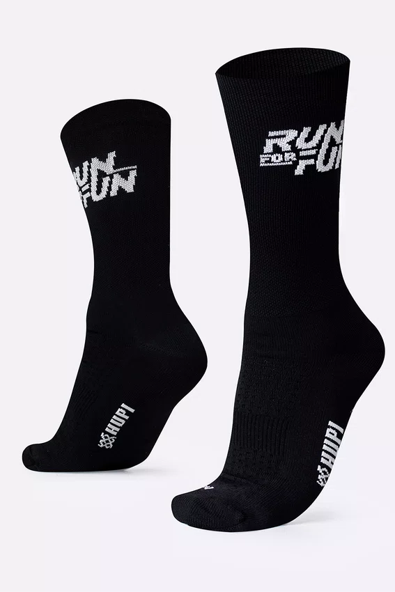 Meia HUPI Run For Fun Preto