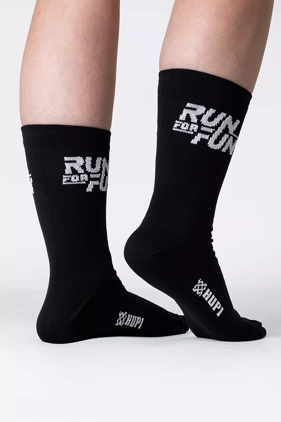 Meia HUPI Run For Fun Preto
