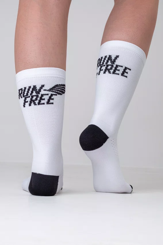 Meia HUPI Run Free Branco - LT para pés menores 34-38
