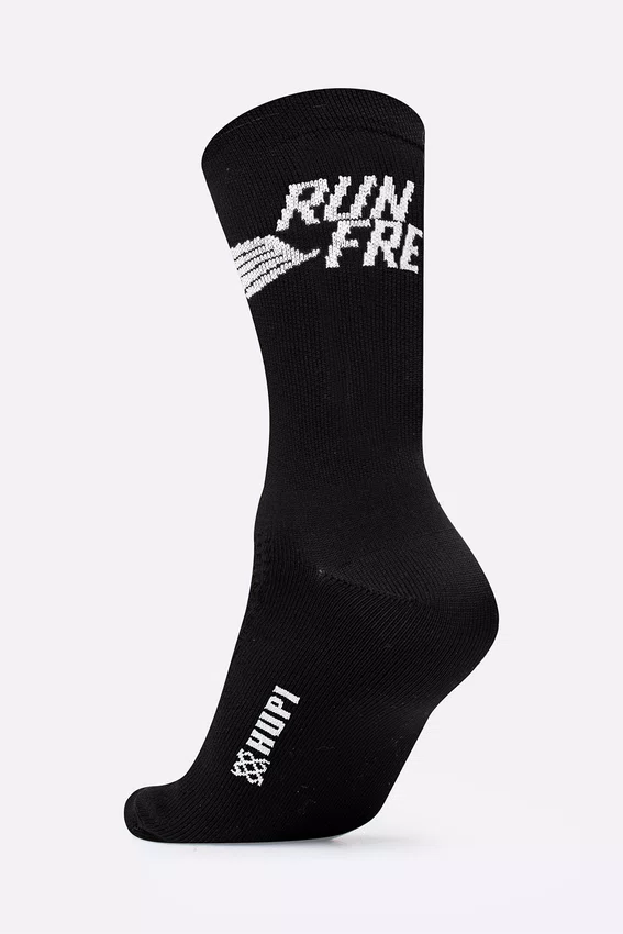 Meia HUPI Run Free Preto - LT para pés menores 34-38