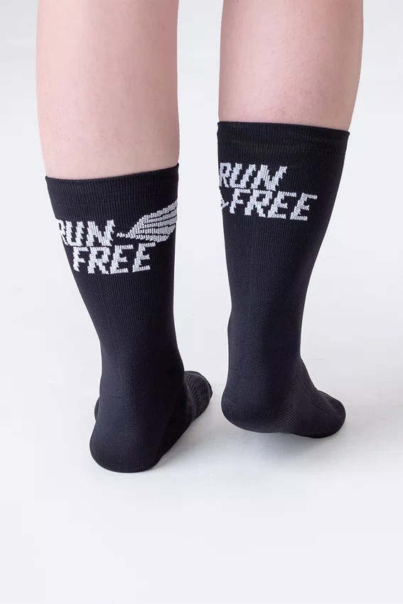 Meia HUPI Run Free Preto - LT para pés menores 34-38