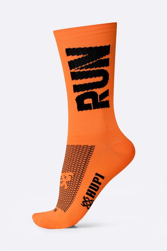 Meia HUPI Run Laranja Neon 