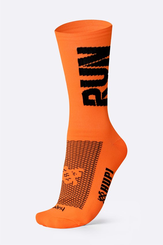 Meia HUPI Run Laranja Neon 