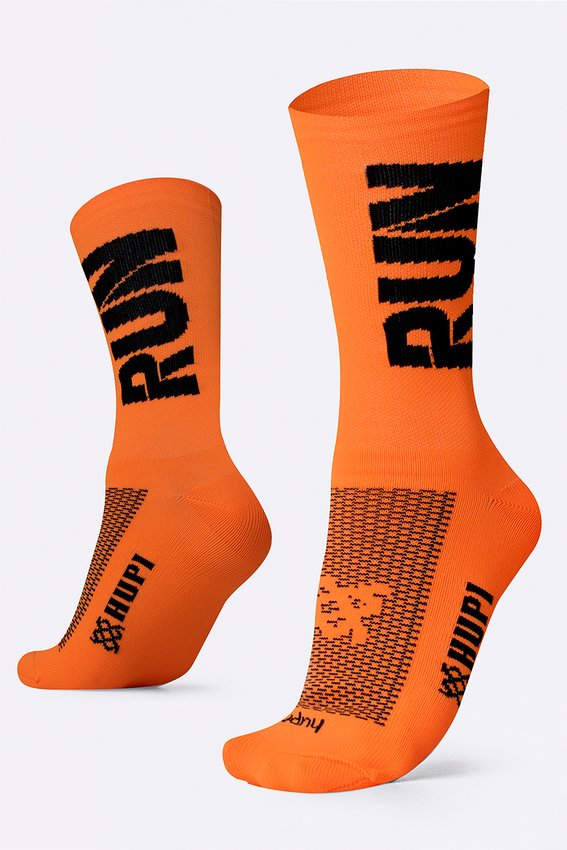 Meia HUPI Run Laranja Neon 