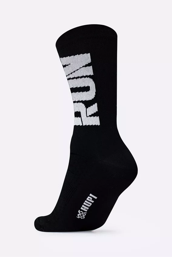 Meia HUPI RUN Preto/Branco