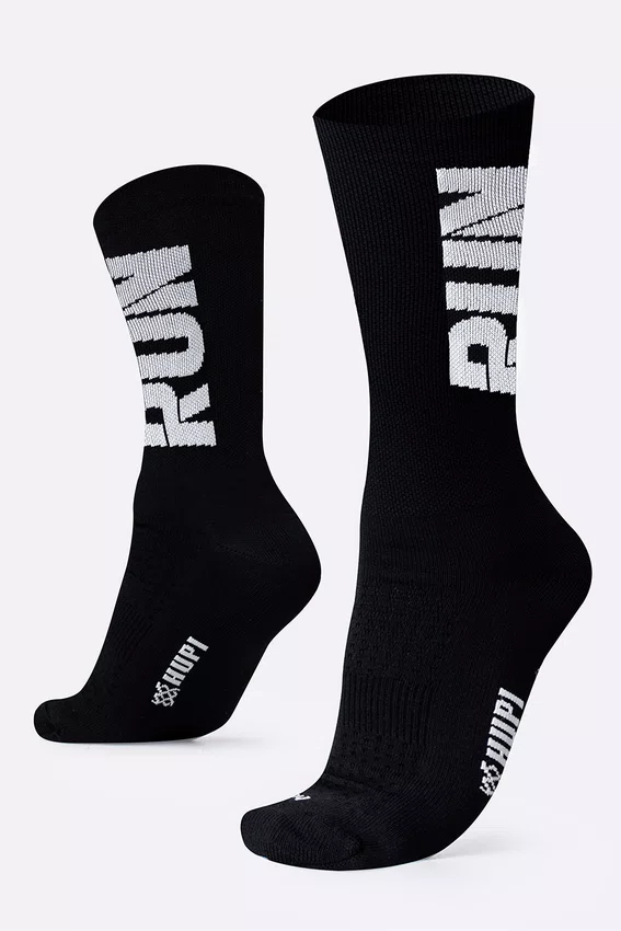 Meia HUPI RUN Preto/Branco