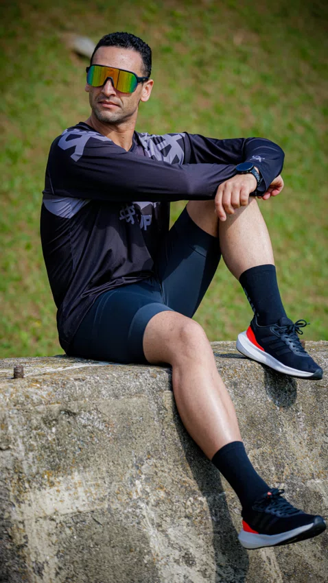 Meia HUPI RUN Preto/Cinza