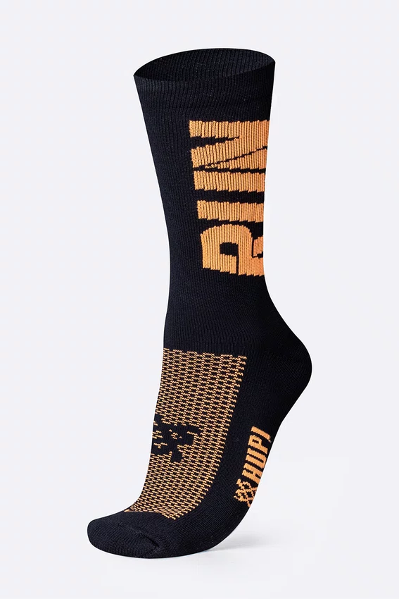 Meia HUPI Run Preto/Laranja