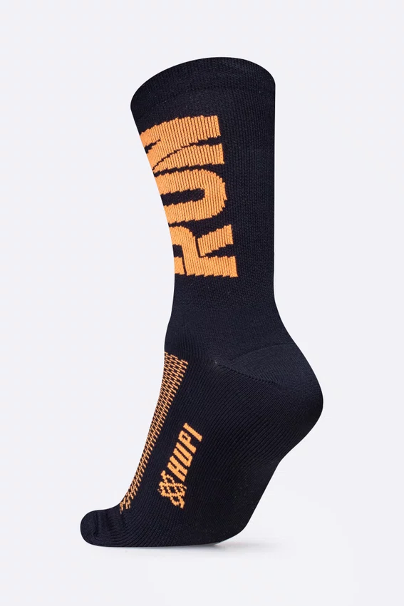Meia HUPI Run Preto/Laranja