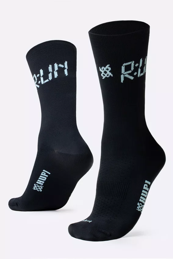 Meia HUPI Run Preto - LT para pés menores 34-38
