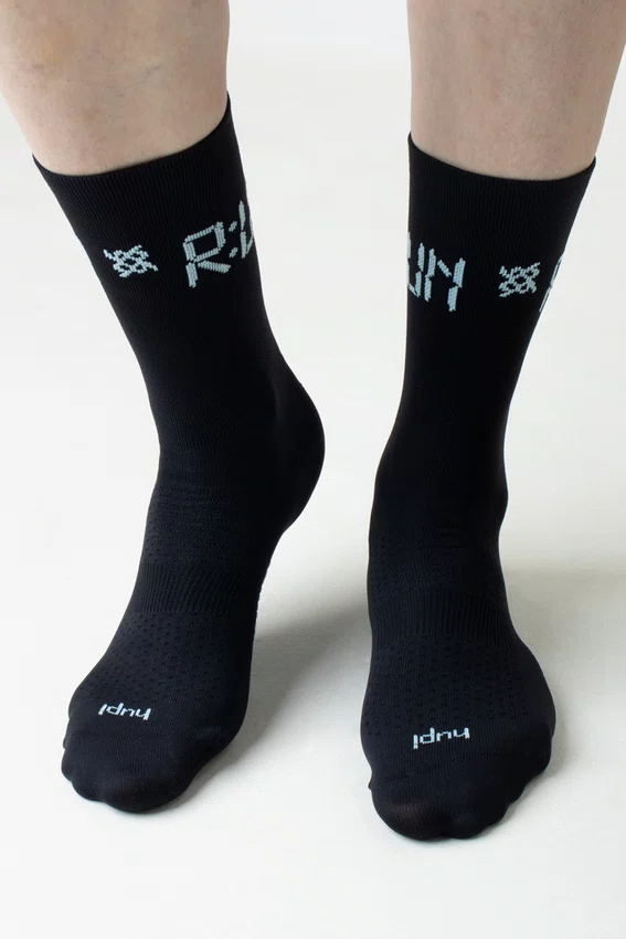 Meia HUPI Run Preto - LT para pés menores 34-38