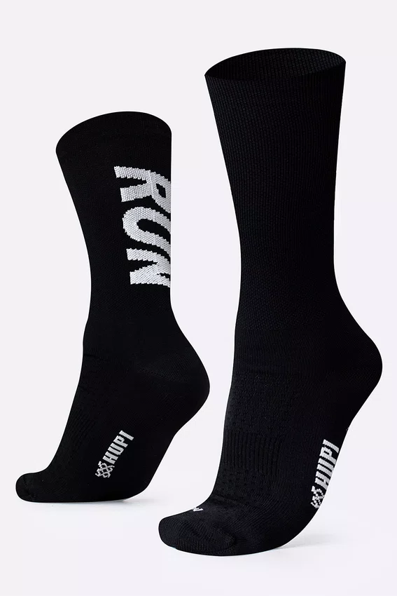 Meia HUPI RUN RUN Preto/Branco