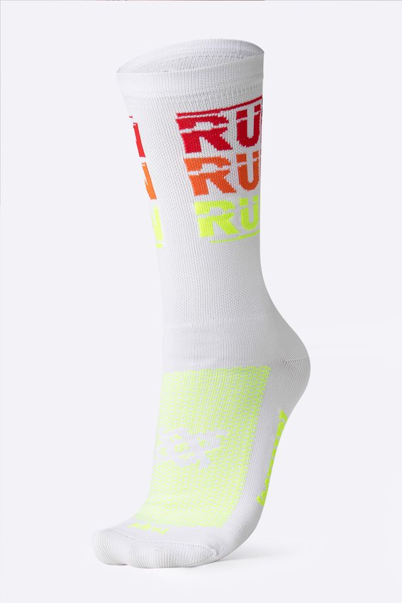 Meia HUPI Run Run Run Branco