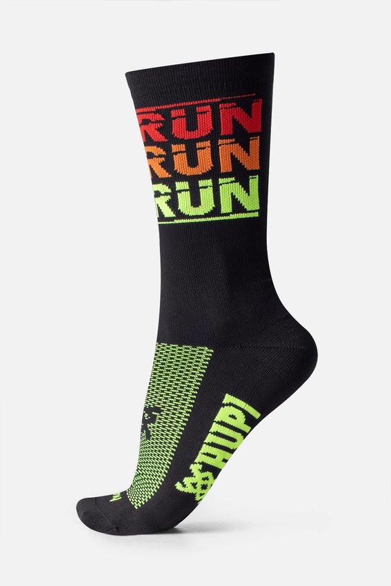 Meia HUPI Run Run Run Preto