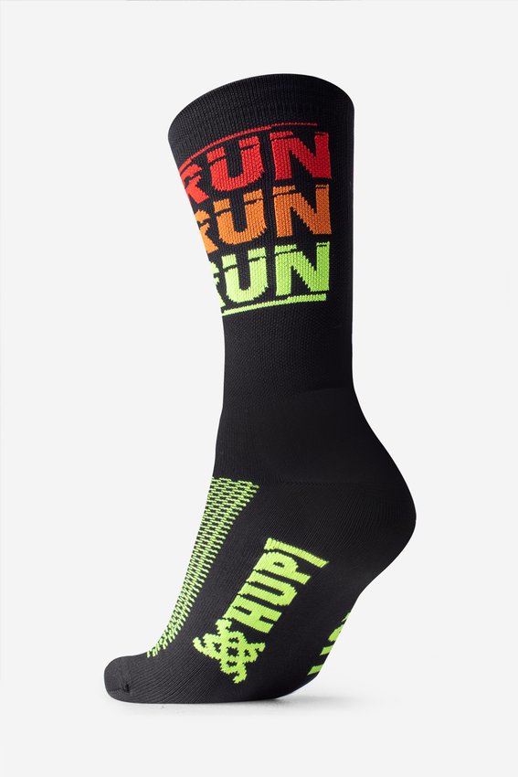 Meia HUPI Run Run Run Preto