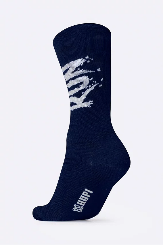 Meia HUPI Run Splash Azul Marinho