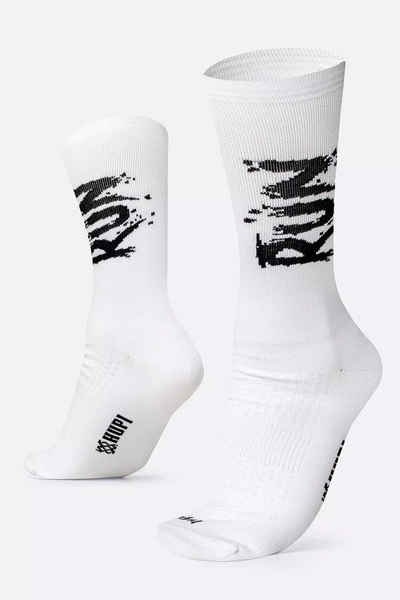 Meia HUPI Run Splash Branco Plus 42–46