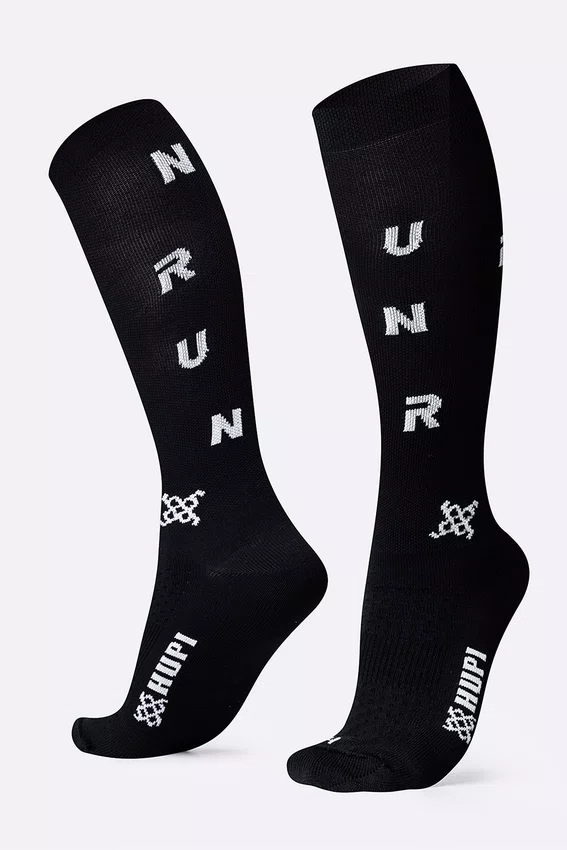 Meia HUPI Run Sprint Longa Preta