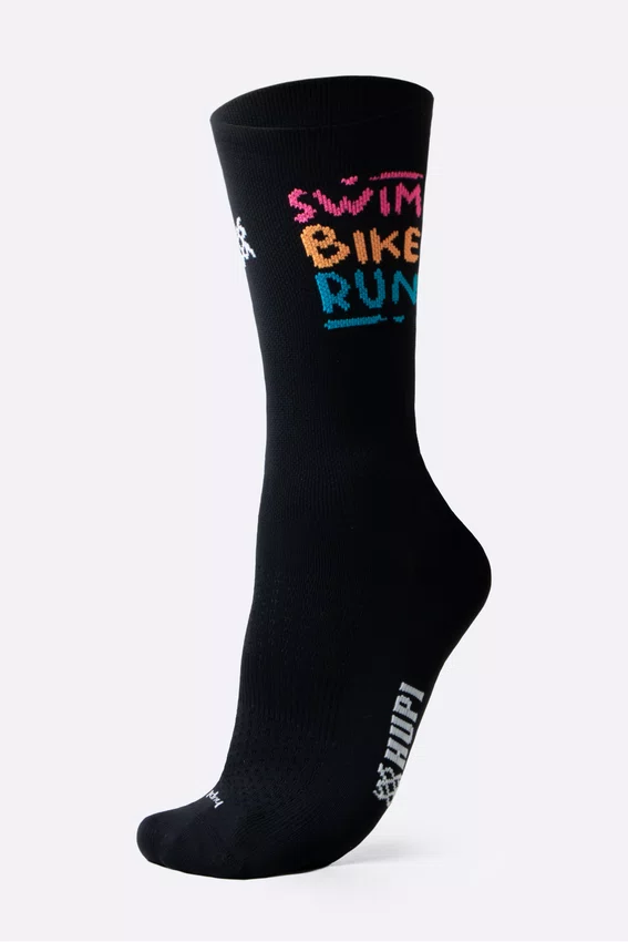 Meia HUPI Run Swim Bike Run Plus para Pés Maiores 42 ao 46