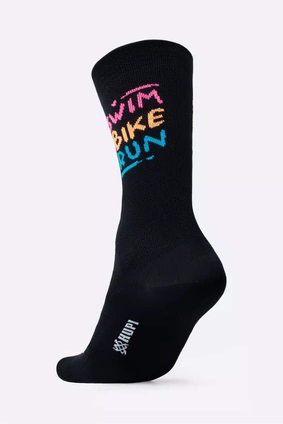 Meia HUPI Run Swim Bike Run Plus para Pés Maiores 42 ao 46