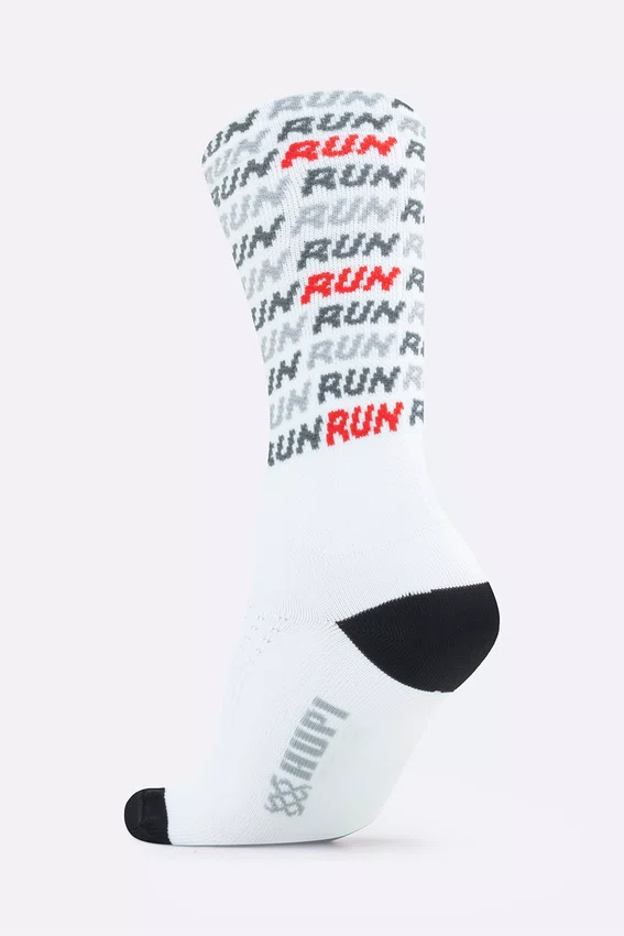 Meia HUPI Run Tri Branco Pés Menores 34-38
