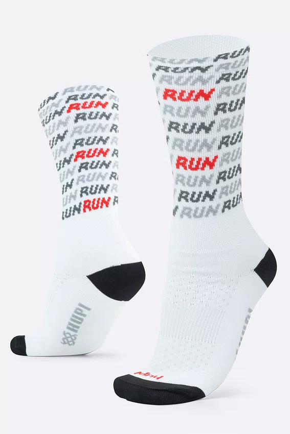 Meia HUPI Run Tri Branco Plus 42-46