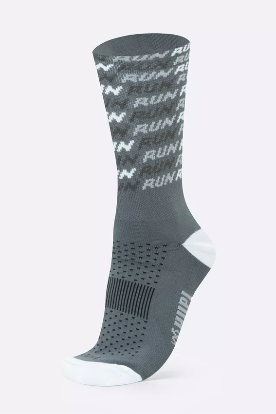 Meia HUPI Run Tri Cinza