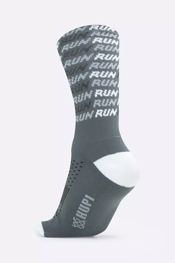 Meia HUPI Run Tri Cinza Pés Menores 34-38
