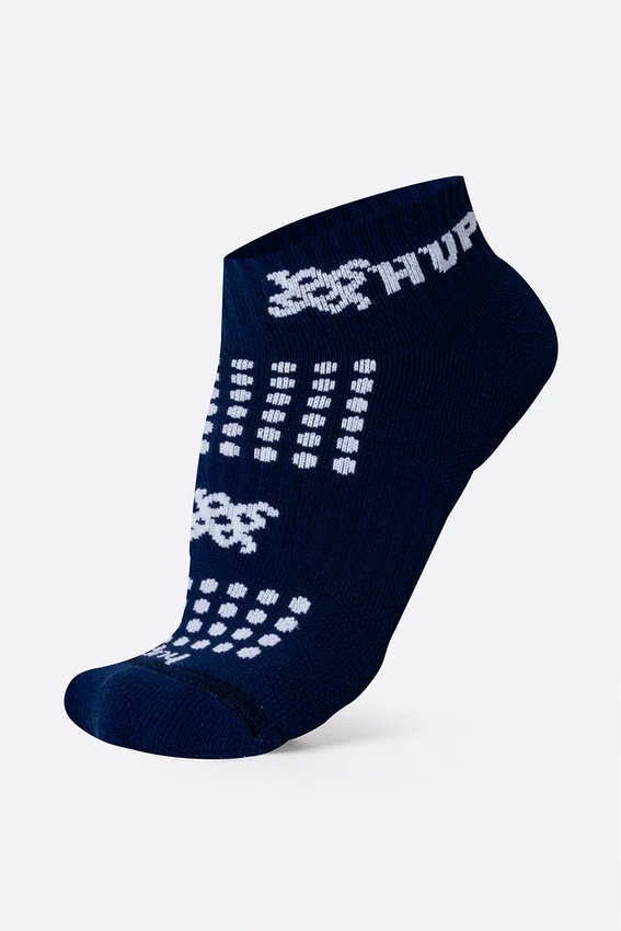 Meia Curta para Corrida HUPI Running Pro Azul Marinho