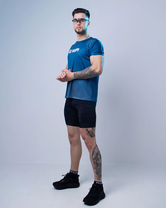 Meia HUPI Running Pro Azul Marinho - Tamanho Plus 42-46