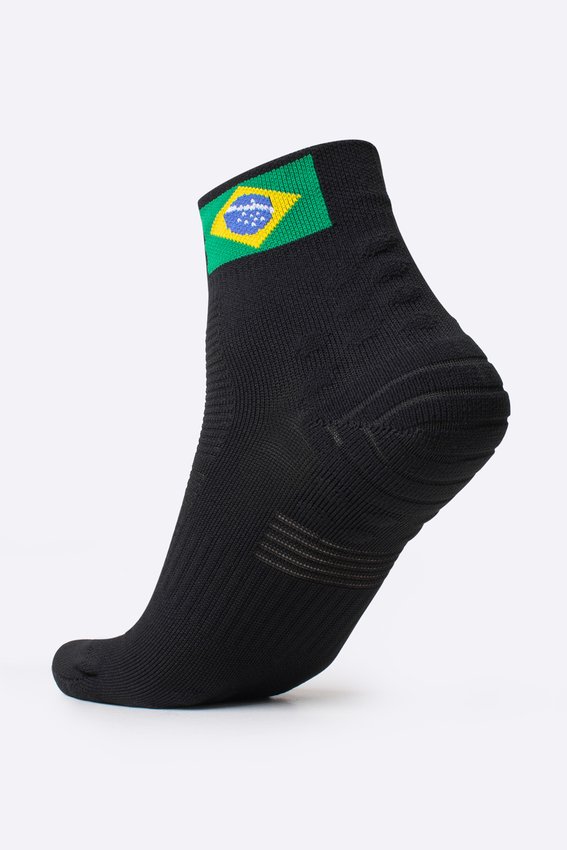 Meia Hupi Running Pro Brasil Preto