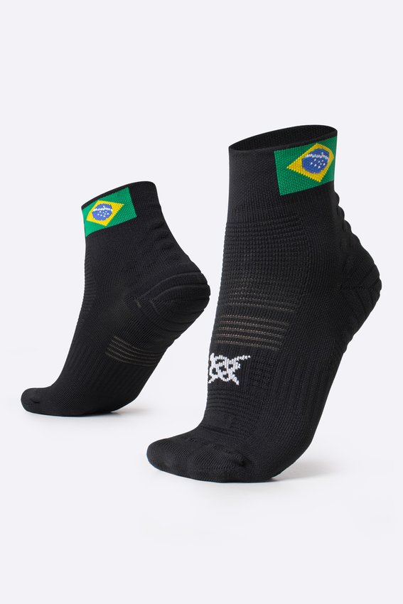 Meia Hupi Running Pro Brasil Preto