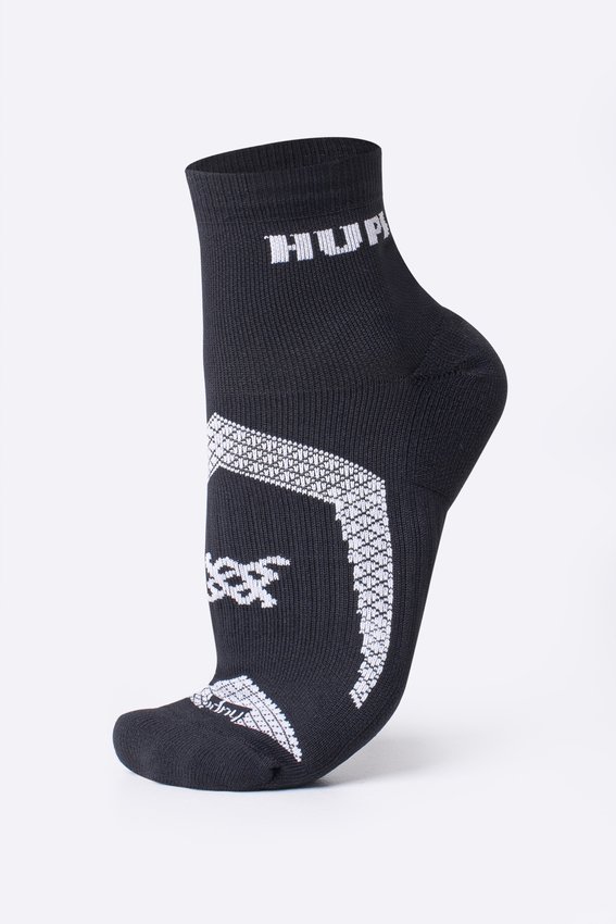 Meia HUPI Running Pro Prime Preto e Branco - LT para pés menores 34-38