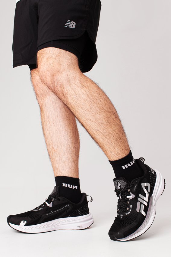 Meia HUPI Running Pro Prime Preto e Branco - LT para pés menores 34-38